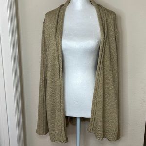 Chicos gold sparkly cardigan 3